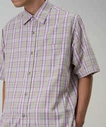 S/S CHECKERED OMBRE SHIRT / ショートスリーブチェッカードオンブレシャツ Gramicci グラミチ
