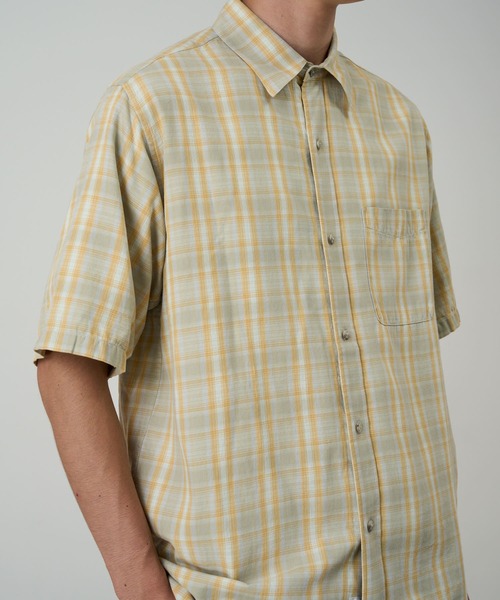 Gramicci(グラミチ)の「S/S CHECKERED OMBRE SHIRT / ショートスリーブチェッカードオンブレシャツ Gramicci グラミチ(シャツ/ブラウス・メンズ・マスタード/パープル/ブルー・S/M/L/XL/XXL)」の1枚目の写真
