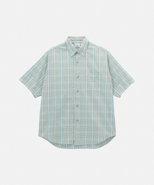 Gramicci(グラミチ)の「S/S CHECKERED OMBRE SHIRT / ショートスリーブチェッカードオンブレシャツ Gramicci グラミチ(シャツ/ブラウス・メンズ・マスタード/パープル/ブルー・S/M/L/XL/XXL)」の12枚目の写真