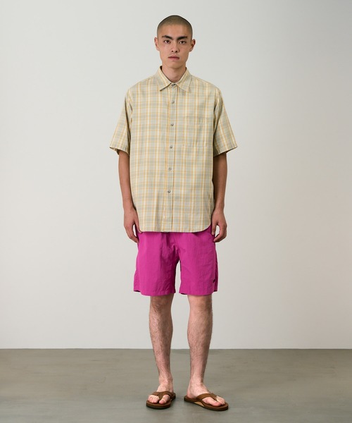 Gramicci(グラミチ)の「S/S CHECKERED OMBRE SHIRT / ショートスリーブチェッカードオンブレシャツ Gramicci グラミチ(シャツ/ブラウス・メンズ・マスタード/パープル/ブルー・S/M/L/XL/XXL)」の4枚目の写真