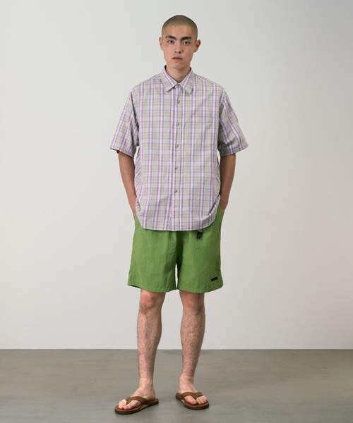 Gramicci(グラミチ)の「S/S CHECKERED OMBRE SHIRT / ショートスリーブチェッカードオンブレシャツ Gramicci グラミチ(シャツ/ブラウス・メンズ・マスタード/パープル/ブルー・S/M/L/XL/XXL)」の7枚目の写真