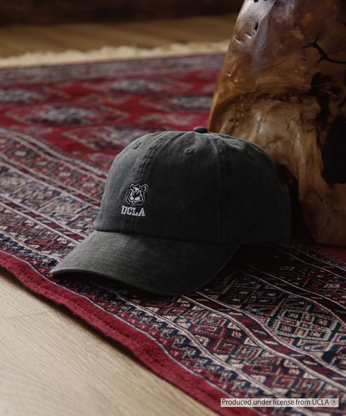 UCLA(ユーシーエルエー)の「UCLA PIGMENT LOW CAP 刺繍 熊 オールシーズン カレッジ(キャップ・メンズ・グレー/ブラック/ベージュ・FREE)」の18枚目の写真