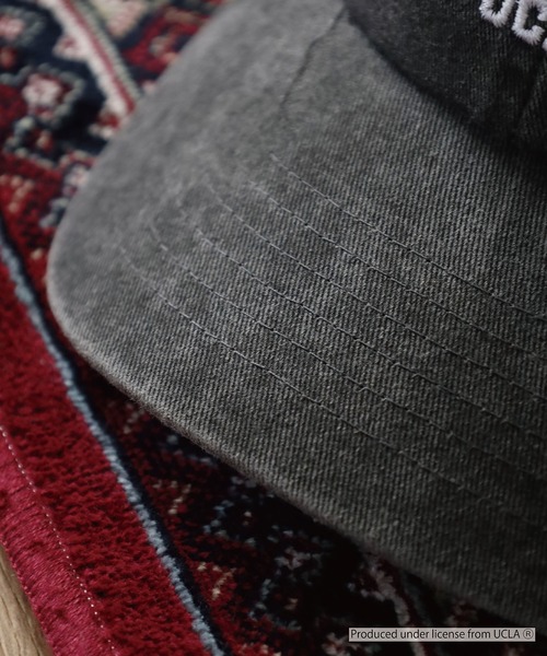UCLA(ユーシーエルエー)の「UCLA PIGMENT LOW CAP 刺繍 熊 オールシーズン カレッジ(キャップ・メンズ・グレー/ブラック/ベージュ・FREE)」の5枚目の写真