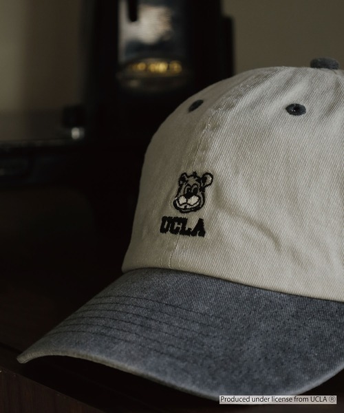UCLA(ユーシーエルエー)の「UCLA PIGMENT LOW CAP 刺繍 熊 オールシーズン カレッジ(キャップ・メンズ・グレー/ブラック/ベージュ・FREE)」の13枚目の写真