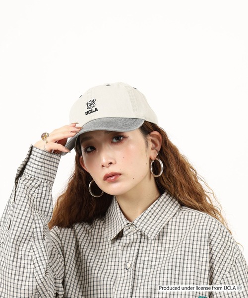 UCLA(ユーシーエルエー)の「UCLA PIGMENT LOW CAP 刺繍 熊 オールシーズン カレッジ(キャップ・メンズ・グレー/ブラック/ベージュ・FREE)」の7枚目の写真