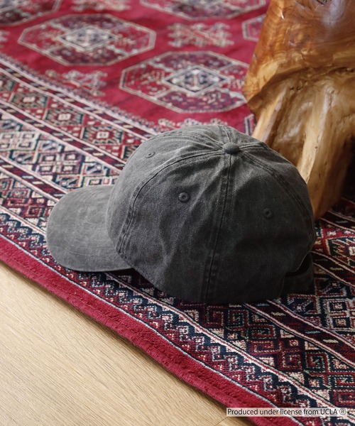 UCLA(ユーシーエルエー)の「UCLA PIGMENT LOW CAP 刺繍 熊 オールシーズン カレッジ(キャップ・メンズ・グレー/ブラック/ベージュ・FREE)」の6枚目の写真