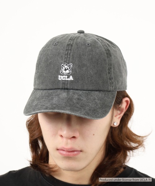 UCLA(ユーシーエルエー)の「UCLA PIGMENT LOW CAP 刺繍 熊 オールシーズン カレッジ(キャップ・メンズ・グレー/ブラック/ベージュ・FREE)」の12枚目の写真