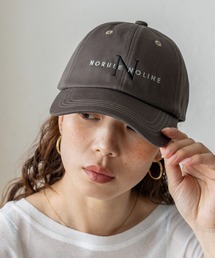 No Rule No Line（ノール－ルノーライン）の「遮光率100％ ワンポイント刺繍 深め ロゴ入りキャップ 綿100% つば長め（キャップ）」