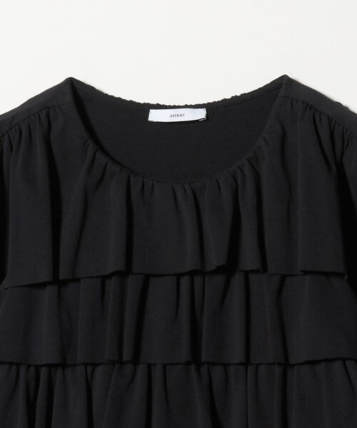 ASTRAET（アストラット）の「＜ASTRAET＞フリル  ティアード ノースリーブカットソー（Tシャツ/カットソー・レディース・ホワイト/ブラック・FREE）」の17枚目の写真