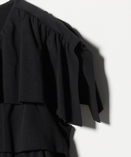 ASTRAET（アストラット）の「＜ASTRAET＞フリル  ティアード ノースリーブカットソー（Tシャツ/カットソー・レディース・ホワイト/ブラック・FREE）」の18枚目の写真