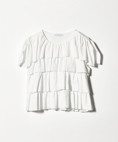 ASTRAET（アストラット）の「＜ASTRAET＞フリル  ティアード ノースリーブカットソー（Tシャツ/カットソー・レディース・ホワイト/ブラック・FREE）」の21枚目の写真