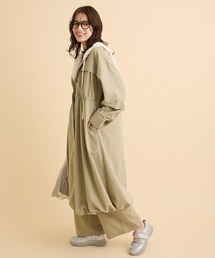 Green　Parks | 【楽しゃれUV】ギャザードロストワンピース(シャツワンピース)