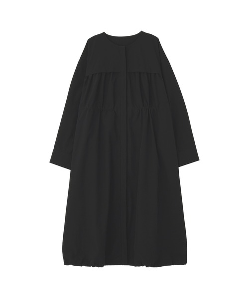 Green　Parks（グリーンパークス）の「ギャザードロストワンピース（シャツワンピース・レディース・カーキ/ブラック/ベージュ・FREE）」の9枚目の写真