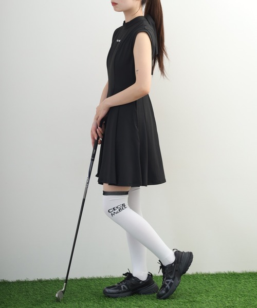 CECIL McBEE（セシルマクビー）の「Pleats One-Piece Dress プリーツ ワンピース ドレス ノースリーブ（ワンピース・レディース・ホワイト・M/S）」の4枚目の写真