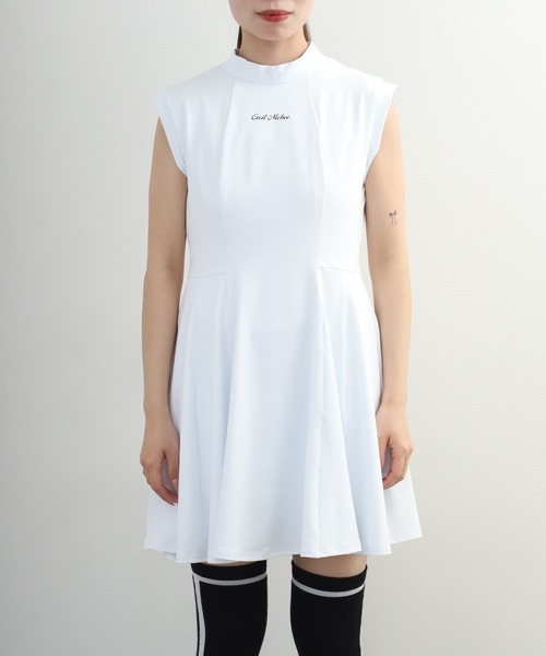 CECIL McBEE（セシルマクビー）の「Pleats One-Piece Dress プリーツ ワンピース ドレス ノースリーブ（ワンピース・レディース・ホワイト・M/S）」の15枚目の写真