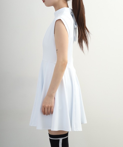 CECIL McBEE（セシルマクビー）の「Pleats One-Piece Dress プリーツ ワンピース ドレス ノースリーブ（ワンピース・レディース・ホワイト・M/S）」の16枚目の写真