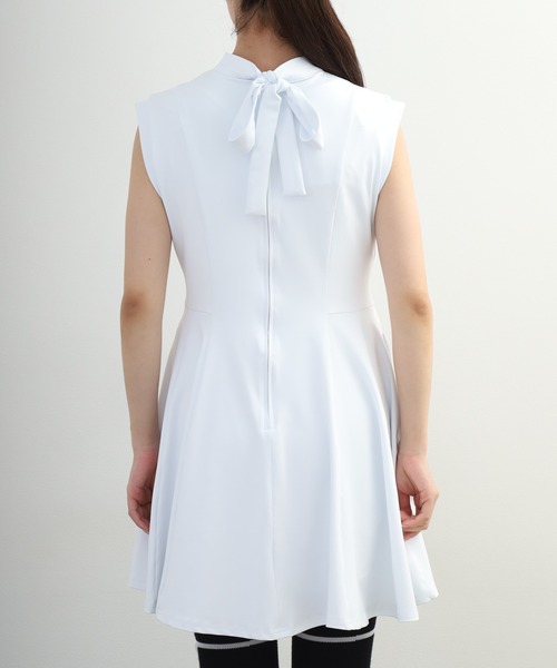 CECIL McBEE（セシルマクビー）の「Pleats One-Piece Dress プリーツ ワンピース ドレス ノースリーブ（ワンピース・レディース・ホワイト・M/S）」の17枚目の写真