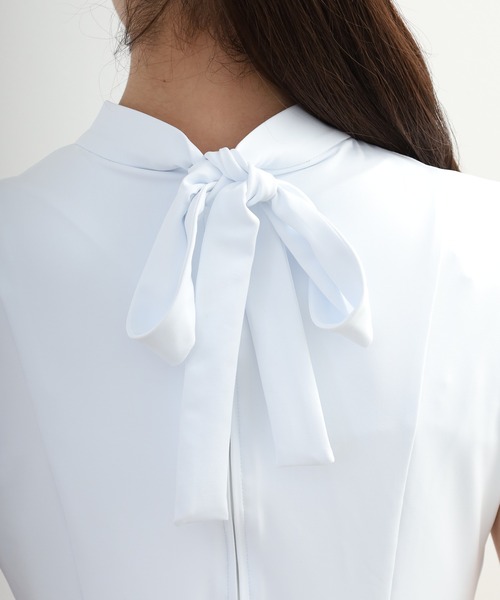 CECIL McBEE（セシルマクビー）の「Pleats One-Piece Dress プリーツ ワンピース ドレス ノースリーブ（ワンピース・レディース・ホワイト・M/S）」の21枚目の写真