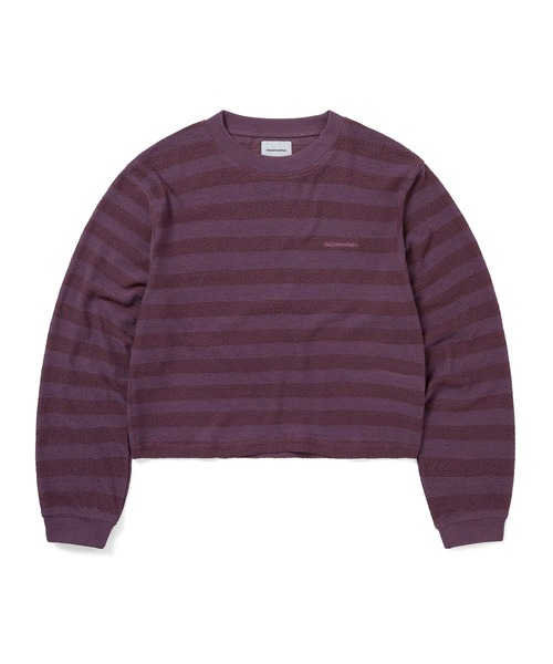 セール】Mesh Striped W Crewneck（スウェット）｜thisisneverthat
