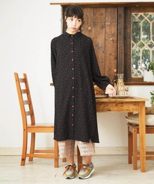 Jocomomola（ホコモモラ）の「天竺レースペチコートパンツ（その他パンツ・レディース・ミント/アイボリー/ライトピンク・40）」の4枚目の写真