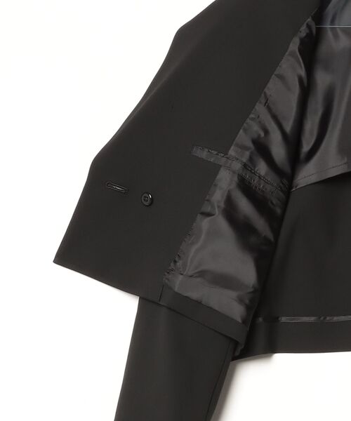 SUIT SELECT(スーツセレクト)の「【セットアップ対応】1釦セミダブルのショートジャケット/ブラック(スーツジャケット・レディース・ブラック・SMALL/MEDIUM/LARGE)」の9枚目の写真
