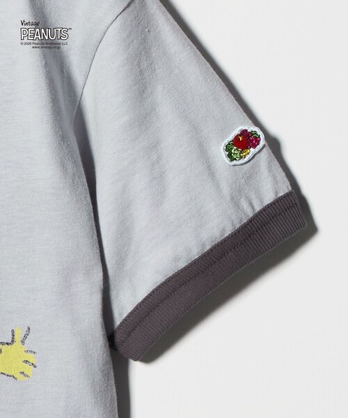 PEANUTS(ピーナッツ)の「【別注】<FRUIT OF THE LOOM × PEANUTS>リンガーTシャツ / キッズ 110cm-130cm(Tシャツ/カットソー・キッズ・ライトグレー/ホワイト/ライム・130cm/110cm/120cm)」の7枚目の写真