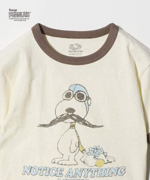 PEANUTS(ピーナッツ)の「【別注】<FRUIT OF THE LOOM × PEANUTS>リンガーTシャツ / キッズ 110cm-130cm(Tシャツ/カットソー・キッズ・ライトグレー/ホワイト/ライム・130cm/110cm/120cm)」の16枚目の写真