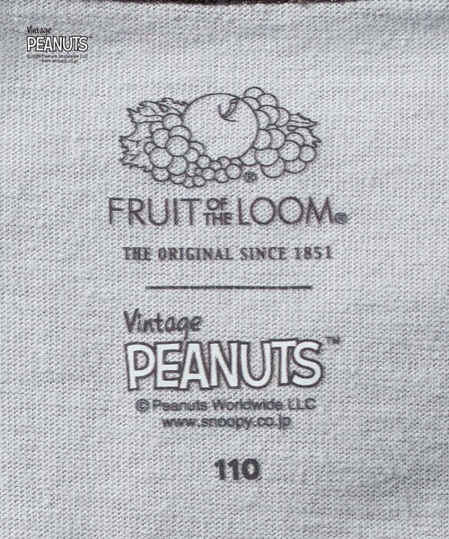 PEANUTS(ピーナッツ)の「【別注】<FRUIT OF THE LOOM × PEANUTS>リンガーTシャツ / キッズ 110cm-130cm(Tシャツ/カットソー・キッズ・ライトグレー/ホワイト/ライム・130cm/110cm/120cm)」の19枚目の写真