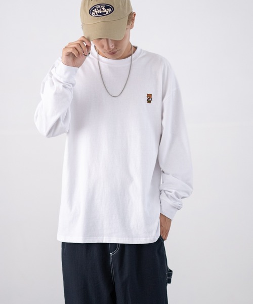 En serio TOKYO(エンソリオトーキョー)の「【SIDEWAYSTANCE】刺しゅうダウナーベア長袖Tシャツ SIDE24-038(Tシャツ/カットソー・メンズ・ホワイト/ブラック・X-LARGE/SMALL/LARGE)」の18枚目の写真