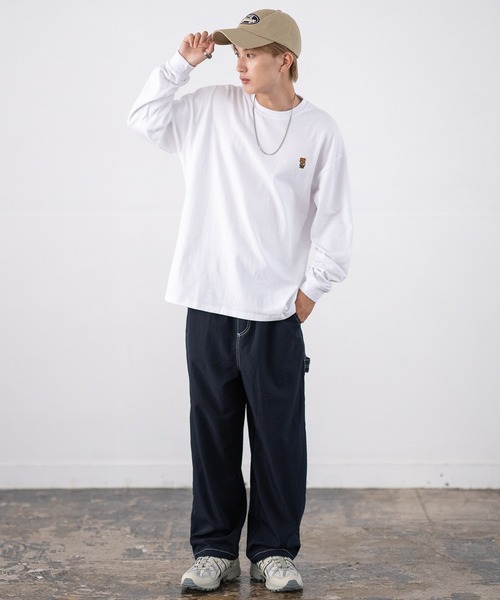 En serio TOKYO(エンソリオトーキョー)の「【SIDEWAYSTANCE】刺しゅうダウナーベア長袖Tシャツ SIDE24-038(Tシャツ/カットソー・メンズ・ホワイト/ブラック・X-LARGE/SMALL/LARGE)」の16枚目の写真