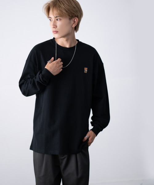 En serio TOKYO(エンソリオトーキョー)の「【SIDEWAYSTANCE】刺しゅうダウナーベア長袖Tシャツ SIDE24-038(Tシャツ/カットソー・メンズ・ホワイト/ブラック・X-LARGE/SMALL/LARGE)」の15枚目の写真