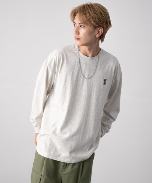 En serio TOKYO(エンソリオトーキョー)の「【SIDEWAYSTANCE】刺しゅうダウナーベア長袖Tシャツ SIDE24-038(Tシャツ/カットソー・メンズ・ホワイト/ブラック・X-LARGE/SMALL/LARGE)」の12枚目の写真
