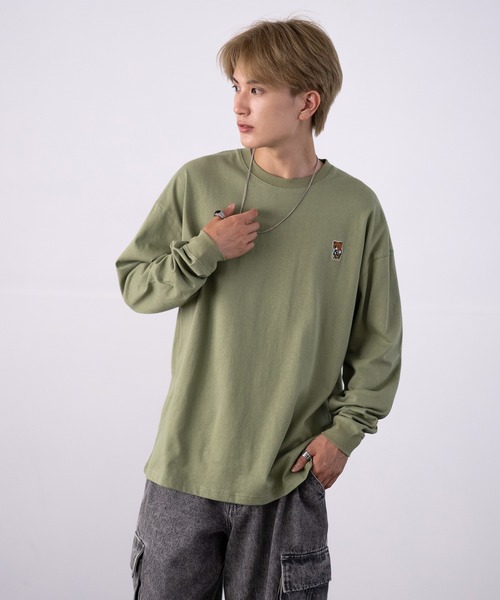 En serio TOKYO(エンソリオトーキョー)の「【SIDEWAYSTANCE】刺しゅうダウナーベア長袖Tシャツ SIDE24-038(Tシャツ/カットソー・メンズ・ホワイト/ブラック・X-LARGE/SMALL/LARGE)」の9枚目の写真