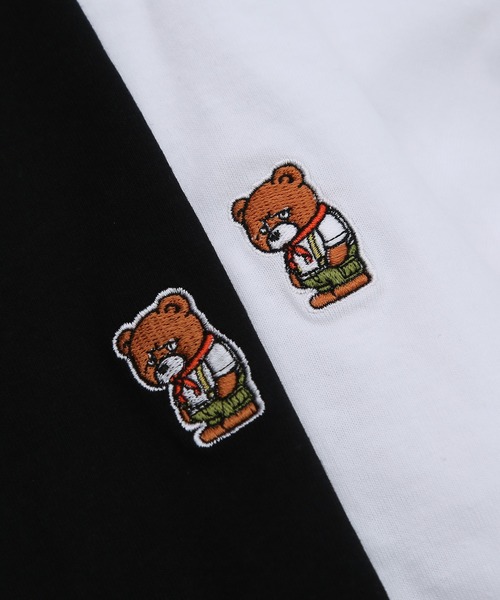 En serio TOKYO(エンソリオトーキョー)の「【SIDEWAYSTANCE】刺しゅうダウナーベア長袖Tシャツ SIDE24-038(Tシャツ/カットソー・メンズ・ホワイト/ブラック・X-LARGE/SMALL/LARGE)」の6枚目の写真