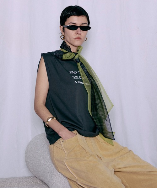 MAISON SPECIAL(メゾンスペシャル)の「Tuck Print Top/タックプリントトップ(Tシャツ/カットソー・レディース・ブラウン/チャコールグレー/アイボリー・FREE)」の15枚目の写真