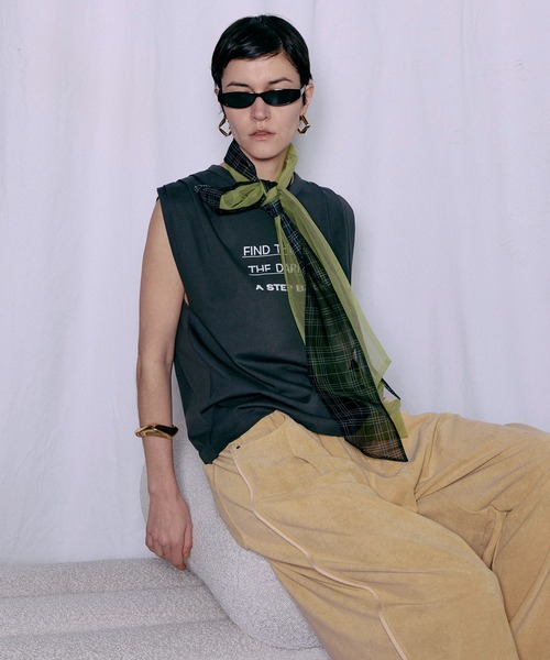 MAISON SPECIAL(メゾンスペシャル)の「Tuck Print Top/タックプリントトップ(Tシャツ/カットソー・レディース・ブラウン/チャコールグレー/アイボリー・FREE)」の16枚目の写真