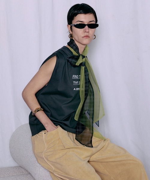 MAISON SPECIAL(メゾンスペシャル)の「Tuck Print Top/タックプリントトップ(Tシャツ/カットソー・レディース・ブラウン/チャコールグレー/アイボリー・FREE)」の17枚目の写真