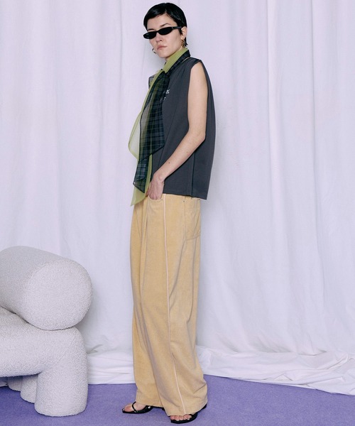 MAISON SPECIAL(メゾンスペシャル)の「Tuck Print Top/タックプリントトップ(Tシャツ/カットソー・レディース・ブラウン/チャコールグレー/アイボリー・FREE)」の19枚目の写真