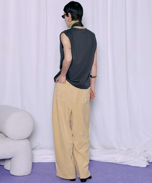 MAISON SPECIAL(メゾンスペシャル)の「Tuck Print Top/タックプリントトップ(Tシャツ/カットソー・レディース・ブラウン/チャコールグレー/アイボリー・FREE)」の20枚目の写真