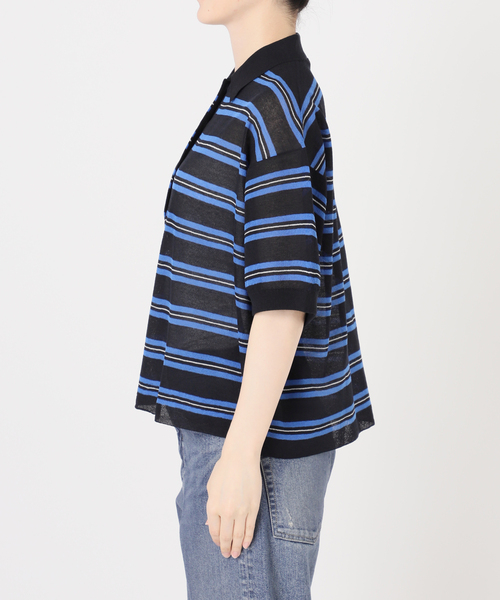 FRAMeWORK（フレームワーク）の「シアーボーダーポロシャツニット（ニット/セーター・レディース・ネイビー/ブラウン・FREE）」の21枚目の写真