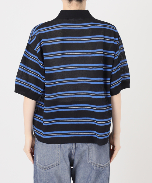 FRAMeWORK（フレームワーク）の「シアーボーダーポロシャツニット（ニット/セーター・レディース・ネイビー/ブラウン・FREE）」の22枚目の写真