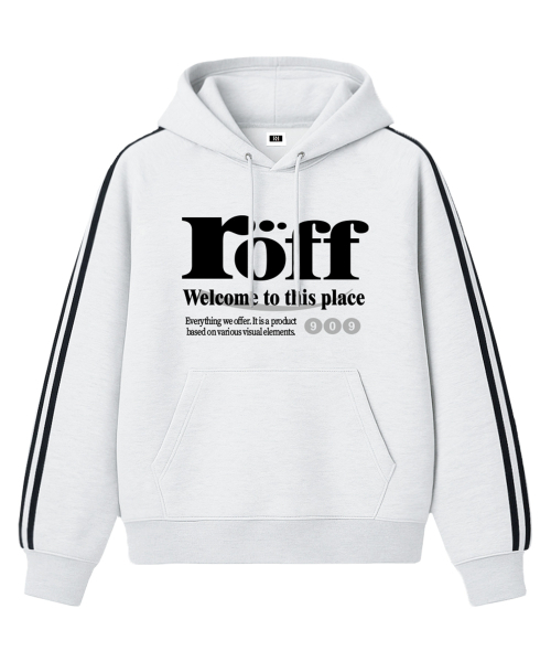 RANDOMOFF(ランダムオフ)の「ROEFF TYPE PLAY TRACK オーバーサイズ フードパーカー (3色)(パーカー・レディース・ライトグレー/ブラック/ネイビー・SMALL/MEDIUM/LARGE)」の5枚目の写真