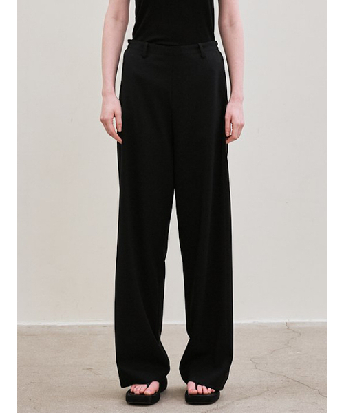 lessence comfort banding pants (black)