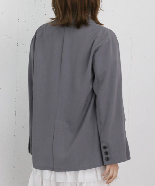 archives（アルシーヴ）の「ウォッシャブル麻調テーラードＪＫ（テーラードジャケット・レディース・グレー/ベージュ/ネイビー・SMALL/MEDIUM）」の7枚目の写真