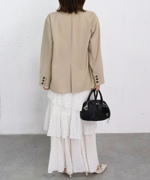 archives（アルシーヴ）の「ウォッシャブル麻調テーラードＪＫ（テーラードジャケット・レディース・グレー/ベージュ/ネイビー・SMALL/MEDIUM）」の11枚目の写真