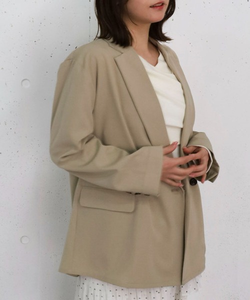 archives（アルシーヴ）の「ウォッシャブル麻調テーラードＪＫ（テーラードジャケット・レディース・グレー/ベージュ/ネイビー・SMALL/MEDIUM）」の17枚目の写真