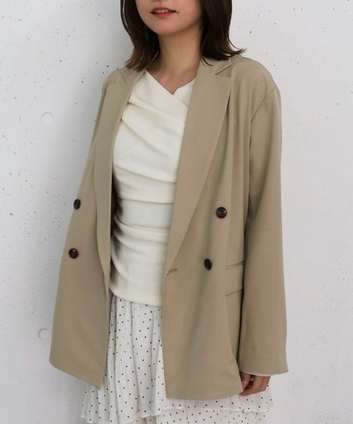 archives（アルシーヴ）の「ウォッシャブル麻調テーラードＪＫ（テーラードジャケット・レディース・グレー/ベージュ/ネイビー・SMALL/MEDIUM）」の18枚目の写真