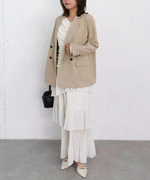 archives（アルシーヴ）の「ウォッシャブル麻調テーラードＪＫ（テーラードジャケット・レディース・グレー/ベージュ/ネイビー・SMALL/MEDIUM）」の12枚目の写真