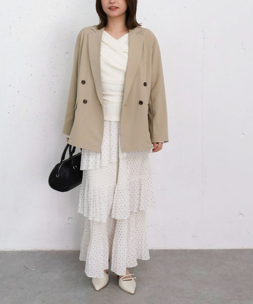 archives（アルシーヴ）の「ウォッシャブル麻調テーラードＪＫ（テーラードジャケット・レディース・グレー/ベージュ/ネイビー・SMALL/MEDIUM）」の13枚目の写真