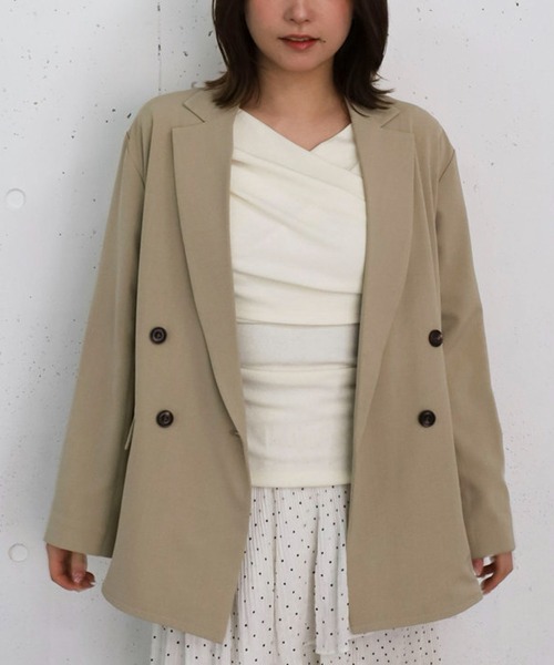 archives（アルシーヴ）の「ウォッシャブル麻調テーラードＪＫ（テーラードジャケット・レディース・グレー/ベージュ/ネイビー・SMALL/MEDIUM）」の19枚目の写真